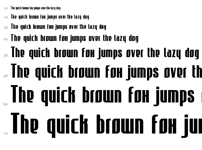 JECR font waterfall